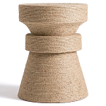 Приставной стол с отделкой из джута Juti D35 см варинант исполнения - 2 | Loft Concept в Казани