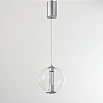Подвесной светильник с плафоном в форме шара Inner Gleam Orb silver варинант исполнения - 9 | Loft Concept в Казани