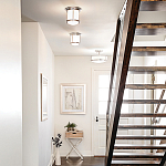 Потолочный светильник для ванных комнат со стеклянным плафоном и одной лампой Hinkley варинант исполнения - 5 | Loft Concept в Казани