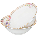 Сервиз столовый из фарфора белый с цветочным принтом на 6 персон 23 предмета Flower Porcelain Collection варинант исполнения - 1 | Loft Concept в Казани