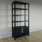 Стеллаж со стеклянными полками Elsa Dreams Black варинант исполнения - 1 | Loft Concept в Казани