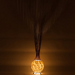 Торшер из перламутра на металлическом каркасе Indonesian Comet варинант исполнения - 4 | Loft Concept в Казани