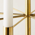 Люстра золотая с 16-ю тонкими цилиндрическими плафонами Shoulders варинант исполнения - 4 | Loft Concept в Казани