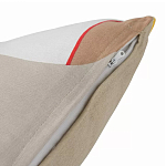 Подушка декоративная хлопковая бежевого цвета с абстрактным принтом Elysian Flow Sand варинант исполнения - 4 | Loft Concept в Казани