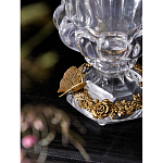 Ваза из прозрачного стекла на бронзовой подставке с ободком и ручками в виде стрекоз Eden Garden варинант исполнения - 4 | Loft Concept в Казани