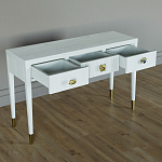 Дизайнерский Письменный стол Elsa Dreams White с тремя ящиками варинант исполнения - 4 | Loft Concept в Казани