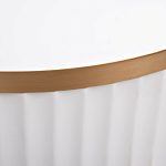 Консоль с ящиком белая с золотом Textured White Console with Gold варинант исполнения - 3 | Loft Concept в Казани