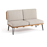 Двухместный диван из акации без подлоконтиков Amra варинант исполнения - 1 | Loft Concept в Казани