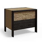 Тумба 2 ящика с подсветкой на рельефном фасаде Warm Industrial варинант исполнения - 2 | Loft Concept в Казани