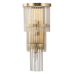 Бра с золотистым основанием и прозрачными трубками Nembus варинант исполнения - 1 | Loft Concept в Казани