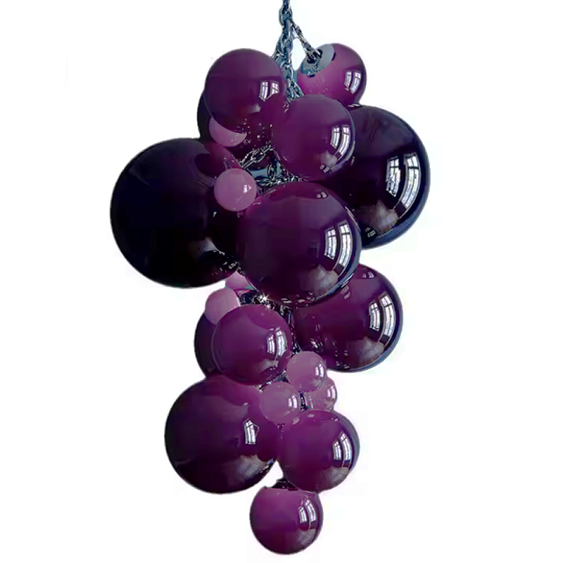 Люстра Grape Balls Сливовый цвет стекла Сливовый Люстра Grape Balls Сливовый цвет стекла Сливовый в Казани | Loft Concept