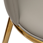 Стул бежевый из экокожи на золотых ножках Attribute of Elegance варинант исполнения - 2 | Loft Concept в Казани