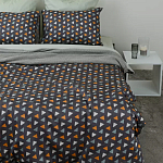 Постельное белье из сатина с принтом треугольники 150х200 см Triangular Dreams варинант исполнения - 8 | Loft Concept в Казани