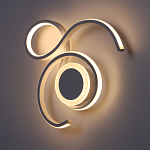 Бра белого цвета с изогнутыми световыми линиями и круглым основанием Luke Lampco Tracer Lamp варинант исполнения - 4 | Loft Concept в Казани