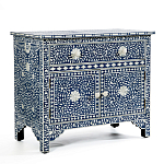 Комод инкрустация костью ORIENTAL Indian синий орнамент варинант исполнения - 2 | Loft Concept в Казани