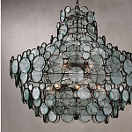 Люстра с каскадом из круглых прозрачных декоративных элементов Harmony of Light варинант исполнения - 2 | Loft Concept в Казани