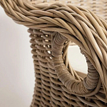 Кресло из ротанга с подушкой Nest бежево-серое варинант исполнения - 6 | Loft Concept в Казани