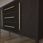 Буфет Primo с тремя ящиками и двумя фасадами Темный орех варинант исполнения - 8 | Loft Concept в Казани