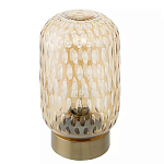 Настольный светильник с плафоном из затемненного стекла с рельефным узором Glass lampshade with Relief Pattern варинант исполнения - 1 | Loft Concept в Казани