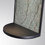 Настенный светильник зеленого цвета с черной рамкой овальной формы с полкой Herbarium  варинант исполнения - 5 | Loft Concept в Казани