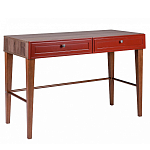 Стол письменный из массива бука с 2-мя ящиками красный Wenge Light варинант исполнения - 1 | Loft Concept в Казани