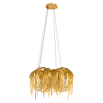 Люстра подвесная круглая с изогнутыми металлическими дугами и ниспадающими цепочками 65 см Atlantis Chain варинант исполнения - 2 | Loft Concept в Казани