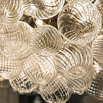 Люстра подвесная с рифлёными стеклянными шарами в форме воздушного облака Berries Chandelier варинант исполнения - 3 | Loft Concept в Казани