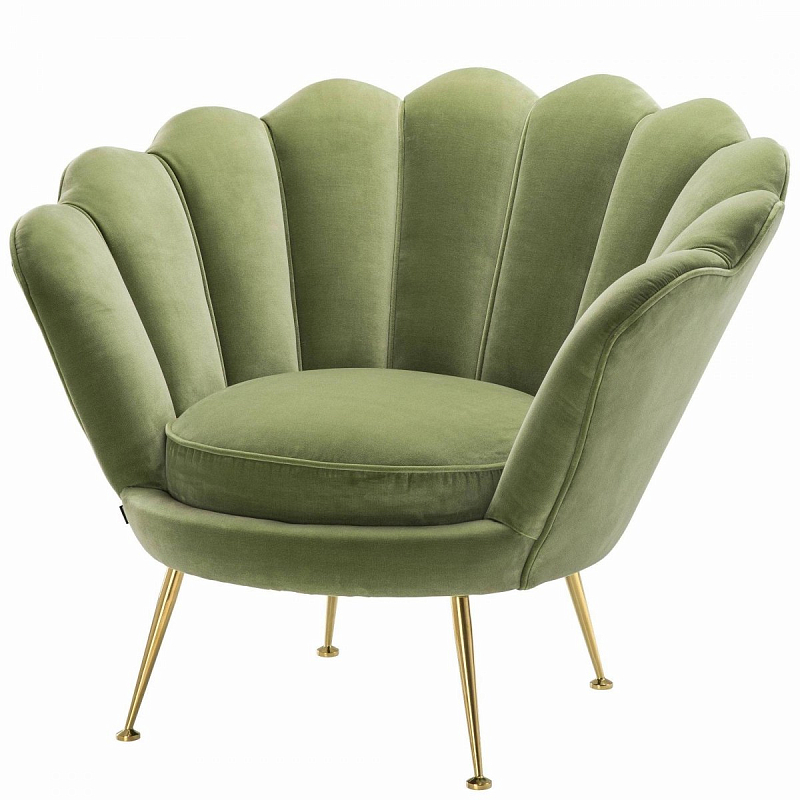 Кресло Eichholtz Chair Trapezium Light Green Зеленый Латунь Кресло Eichholtz Chair Trapezium Light Green Зеленый Латунь в Казани | Loft Concept
