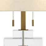 Настольная лампа прямоугольная на прозрачном основании Charm and Luxury варинант исполнения - 1 | Loft Concept в Казани