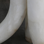 Торшер геометрический с тремя мраморными плафонами Marble Tripod варинант исполнения - 11 | Loft Concept в Казани