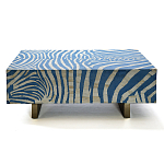 Кофейный стол Kenya Coffee Table Bone Inlay ZEBRA blue варинант исполнения - 2 | Loft Concept в Казани