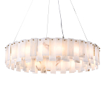 Люстра круглая декорированная натуральным камнем Stone Interior Accent варинант исполнения - 1 | Loft Concept в Казани