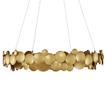 Люстра круглая из многослойных золотых дисков Metal Disc Chandelier варинант исполнения - 2 | Loft Concept в Казани