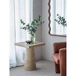 Столик приставной с квадратной столешницей Textured Cream Table варинант исполнения - 8 | Loft Concept в Казани