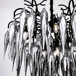 Люстра со стеклянными подвесками дымчатого цвета Ambre Glass Chandelier 80 варинант исполнения - 2 | Loft Concept в Казани