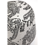 Пуф Wakonda с Круглыми ножками Черно-Белый орнамент варинант исполнения - 4 | Loft Concept в Казани