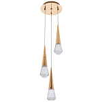 Подвесной светильник капли Acrylic Droplet Trio Gold Hanging Lamp варинант исполнения - 2 | Loft Concept в Казани