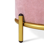 Банкетка овальная пыльно-розовый велюр на 4-х металлических ножках золотого цвета SANJAY варинант исполнения - 4 | Loft Concept в Казани