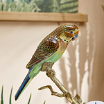 Подсвечник с двумя попугаями из фарфора на бронзовой ветке Eden Garden варинант исполнения - 2 | Loft Concept в Казани