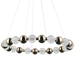Светодиодная кольцевая люстра Crystal Globule Chrome Chandelier Gold варинант исполнения - 3 | Loft Concept в Казани