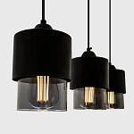 Подвесной светильник с 3-мя плафонами из дымчатого стекла Volta Flos Trio Hanging Lamp варинант исполнения - 2 | Loft Concept в Казани