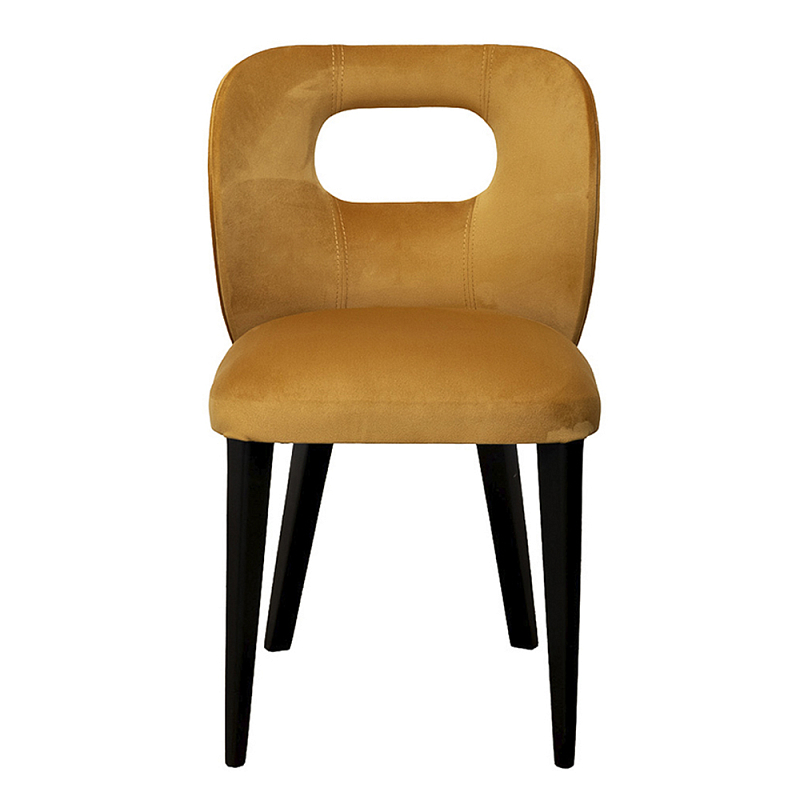 Стул велюровый горчичный Verified Горчичный Черный в Казани | Loft Concept 