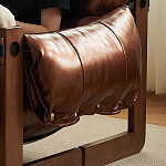 Кресло-диван кожаное на деревянном каркасе Medieval Furniture варинант исполнения - 4 | Loft Concept в Казани