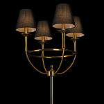 Торшер с металлическим основанием бронзового цвета с черными конусовидными абажурами Dignity варинант исполнения - 4 | Loft Concept в Казани