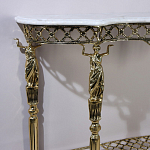 Консоль бронзовая с мраморной столешницей Bronze Console варинант исполнения - 2 | Loft Concept в Казани