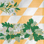 Обои ручная роспись Tiled Meadow Original colourway on Egyptian Gold gilded paper варинант исполнения - 1 | Loft Concept в Казани