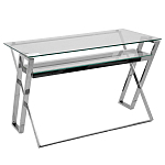 Стол письменный с прозрачной столешницей Corporate Identity варинант исполнения - 1 | Loft Concept в Казани