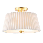 Потолочный светильник с белым плиссированным абажуром Ganglion варинант исполнения - 1 | Loft Concept в Казани