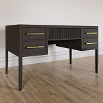 Большой Рабочий стол Primo с 5 выдвижными ящиками Темный орех варинант исполнения - 2 | Loft Concept в Казани