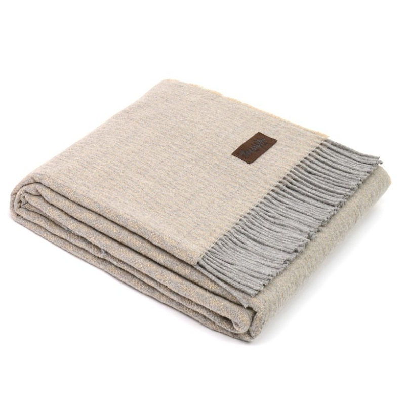 Плед GRIFONE 0004 Marzotto Бежево-серый в Казани | Loft Concept 